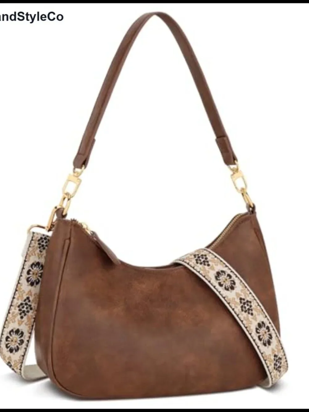 Vintage PU Leather Small Shoulder Bag with Crossbody Strap